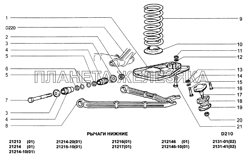 Рычаги нижние ВАЗ-21213-214i